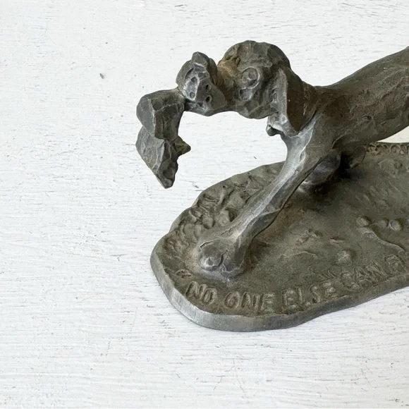 Pewter Dog Figurine by Philip Kraczkowski Hallmark Cards 1975 Little Gallery - Picture 7 of 13